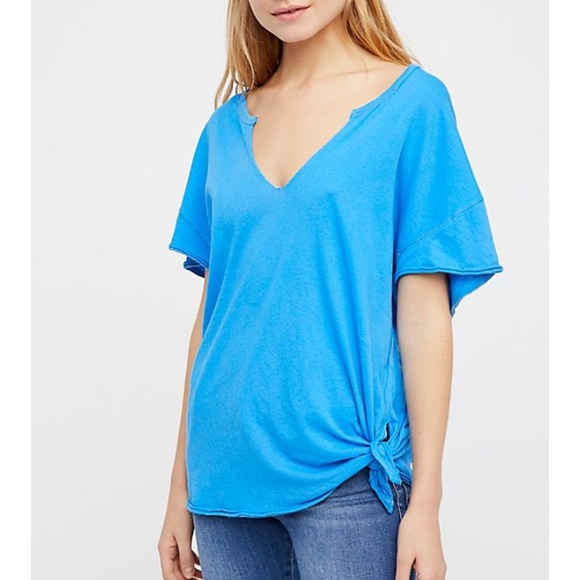 NWT Free People T-shirt with tie detail - Picture 6 of 6